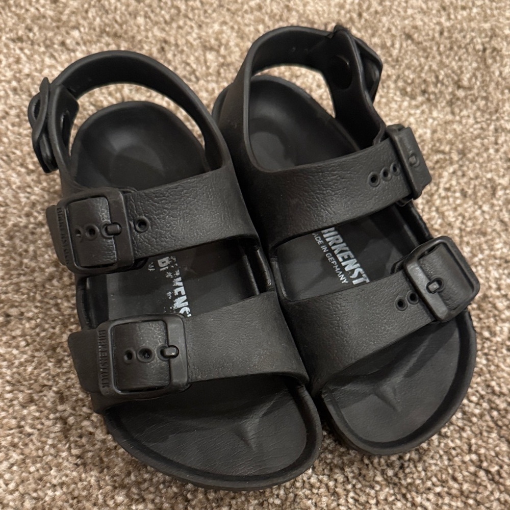 Birkenstock Kids Black Double-Buckle Sandals